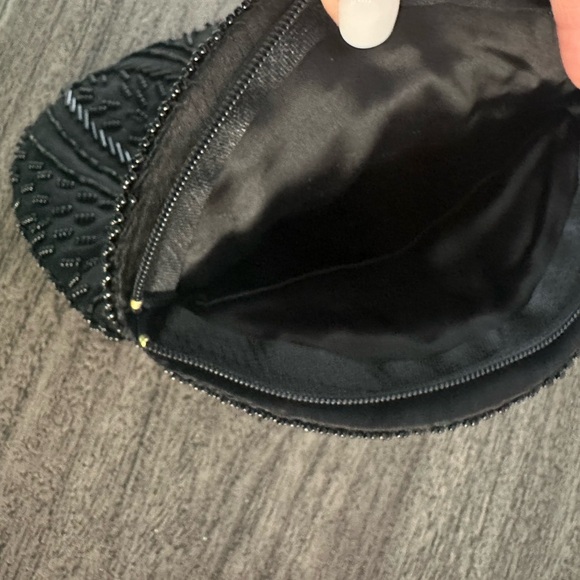 Chic Black Beaded Evening Clutch - Picture 7 of 7